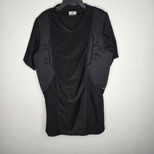 SOG Tactical Shirt Mens XL Black V Neck Concealed Carry Holster Compression